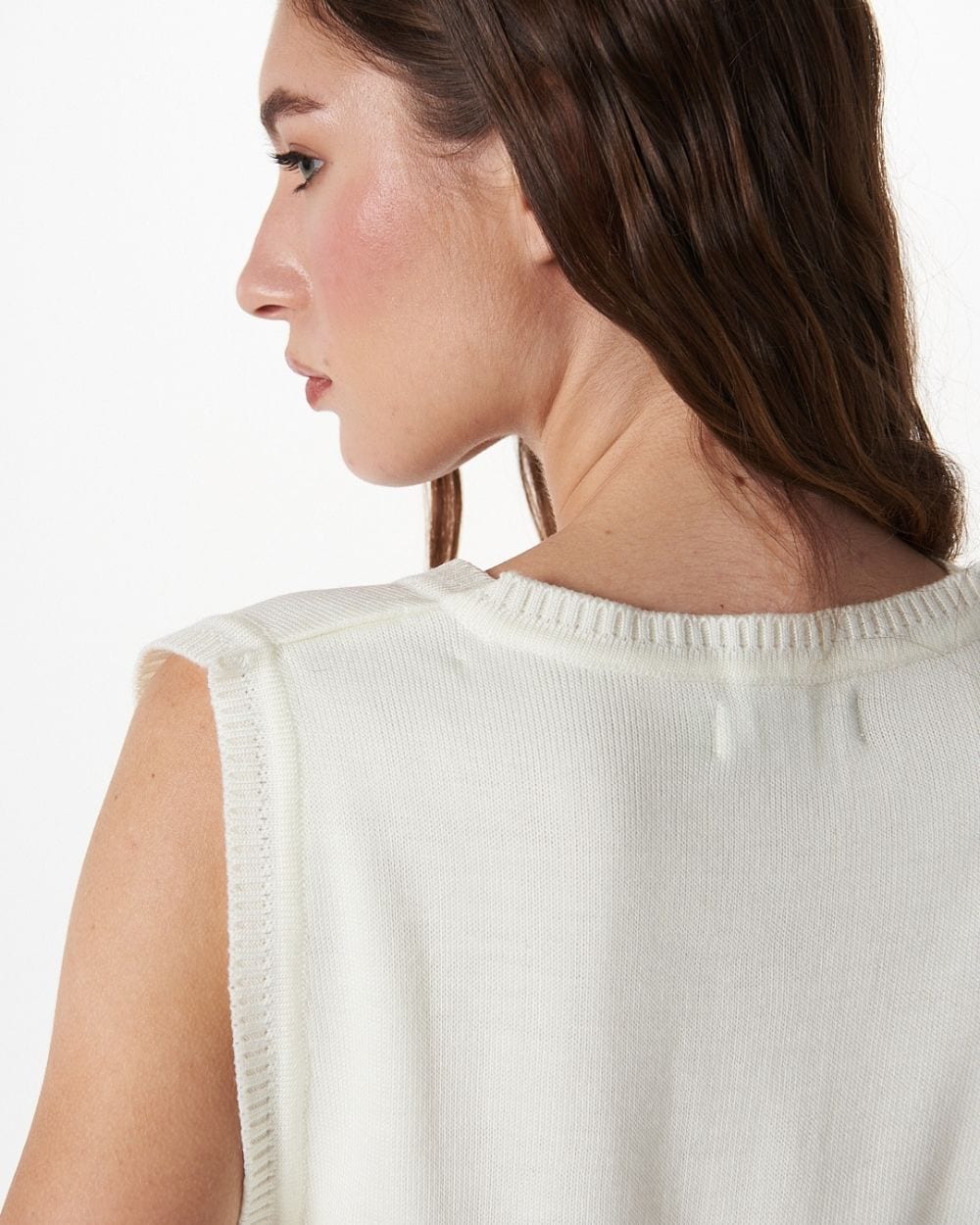 KNIT IVORY VEST - imagen 4