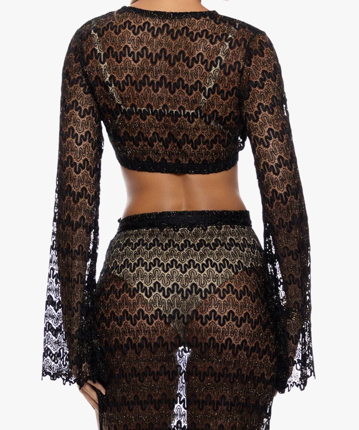 Midnight Currents Long Sleeve Crop Top - imagen 2