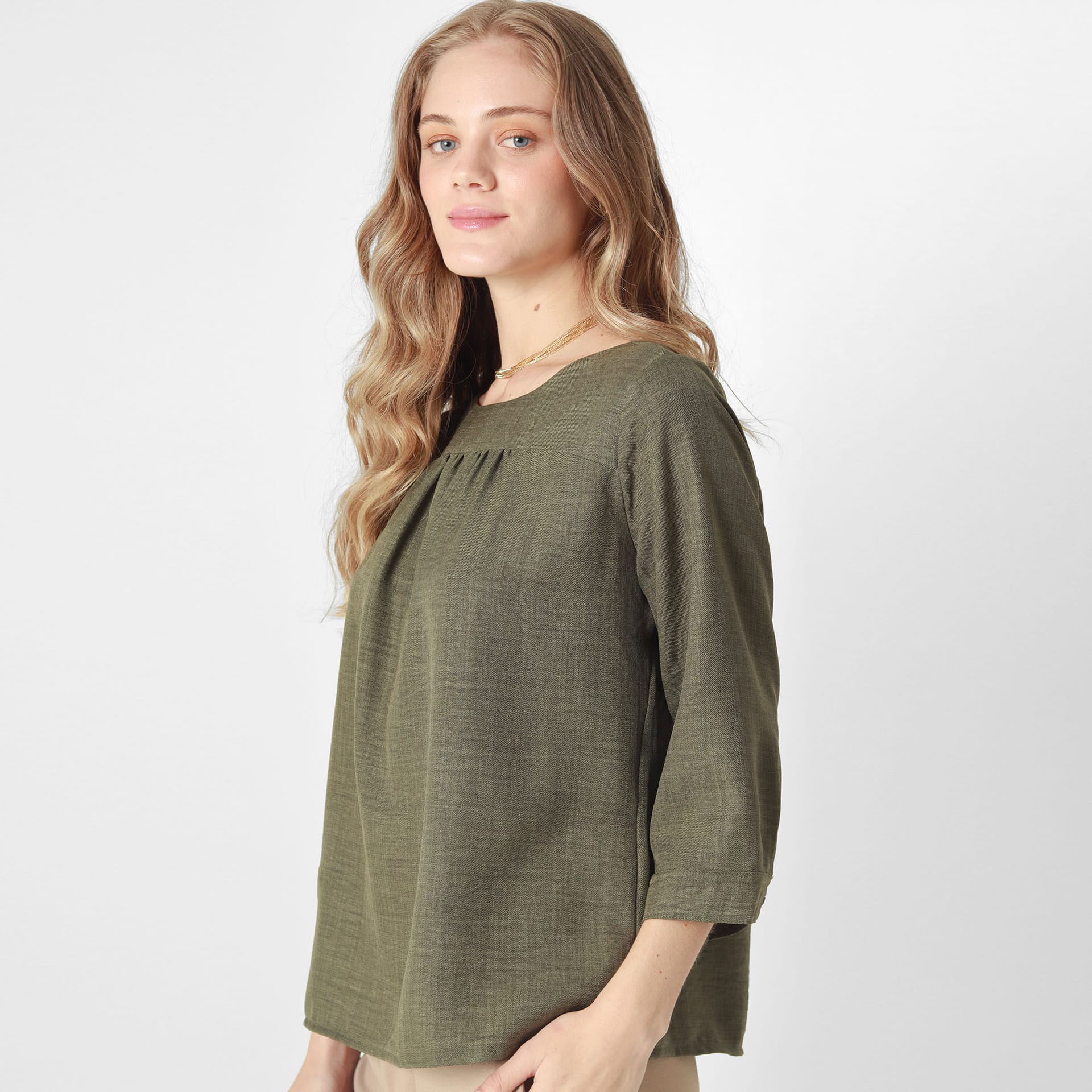 Blusa Cuello Redondo Manga 3Cuartos - imagen 14