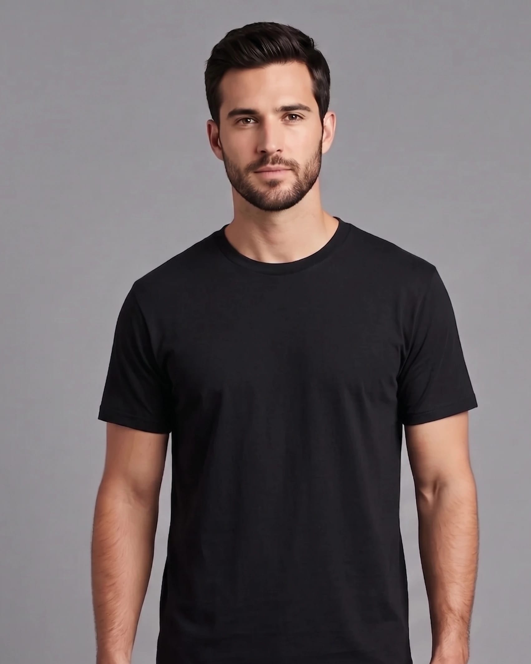 Camiseta Basica Premium Cotton Negra - imagen 1