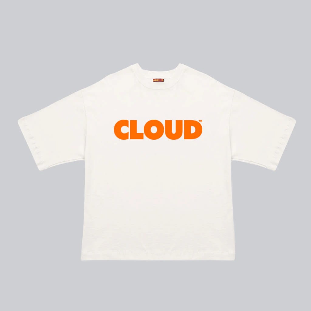 Camiseta BLOCK naranja sobre blanco - imagen 1