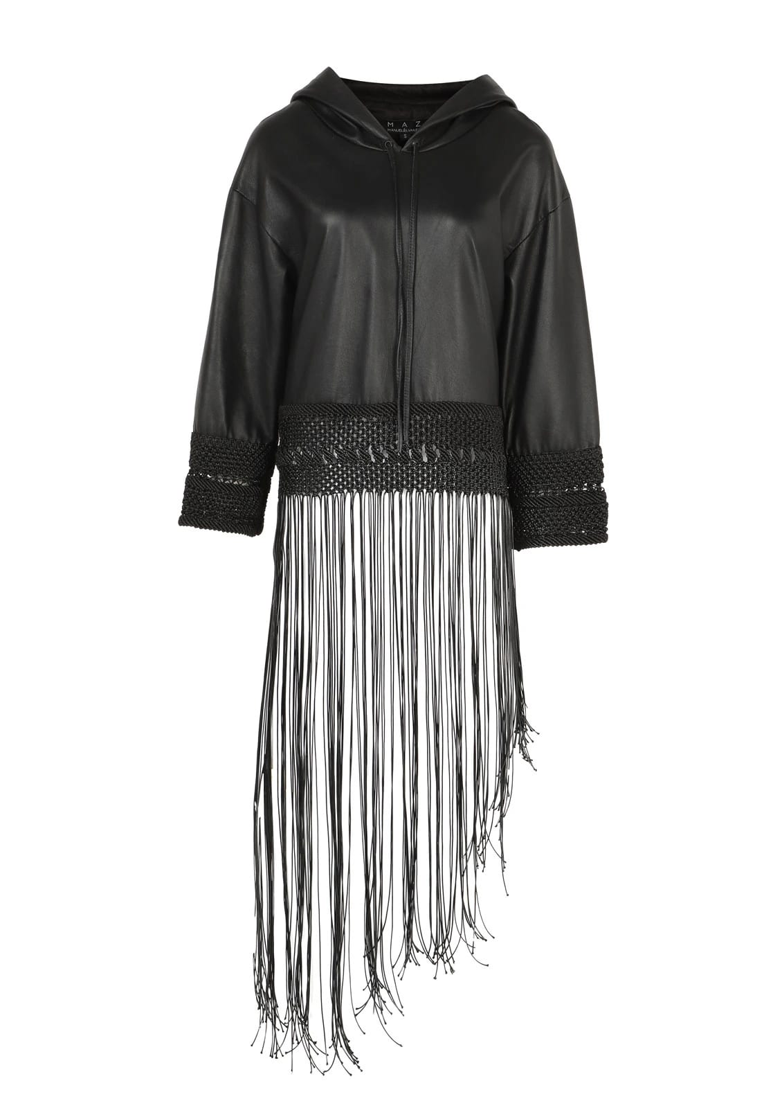 MACRAME LEATHER HOODIE - imagen 1