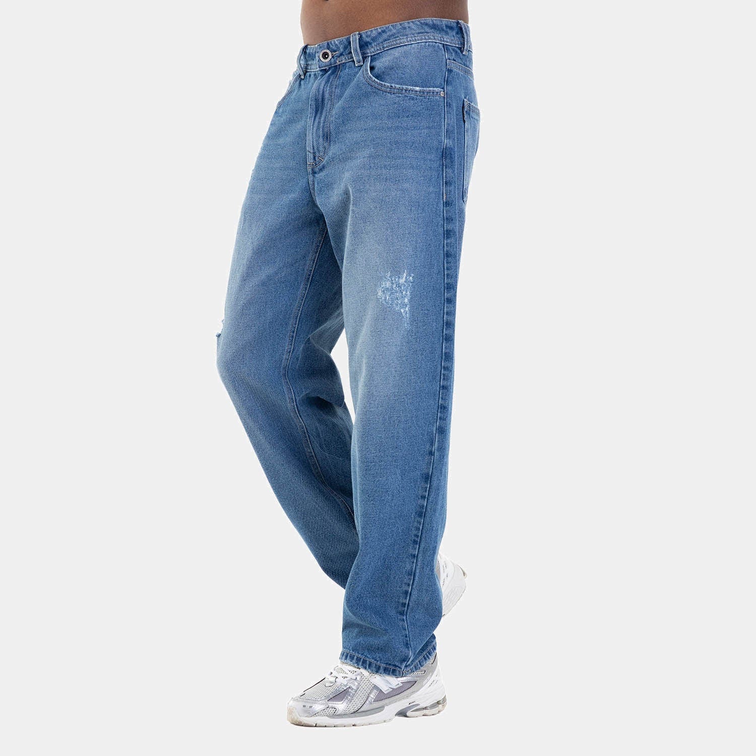 Clean Relaxed Fit Jeans Mid Blue - imagen 4