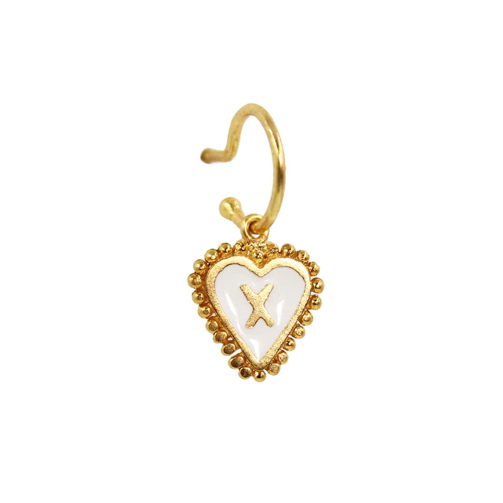 PreOrder Baby Hoops 9mm Letra Heart Plata - imagen 51