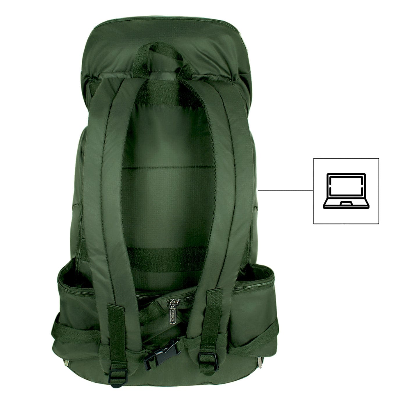 Morral Viajero XL Plegable Citybags Light verde militar - imagen 4