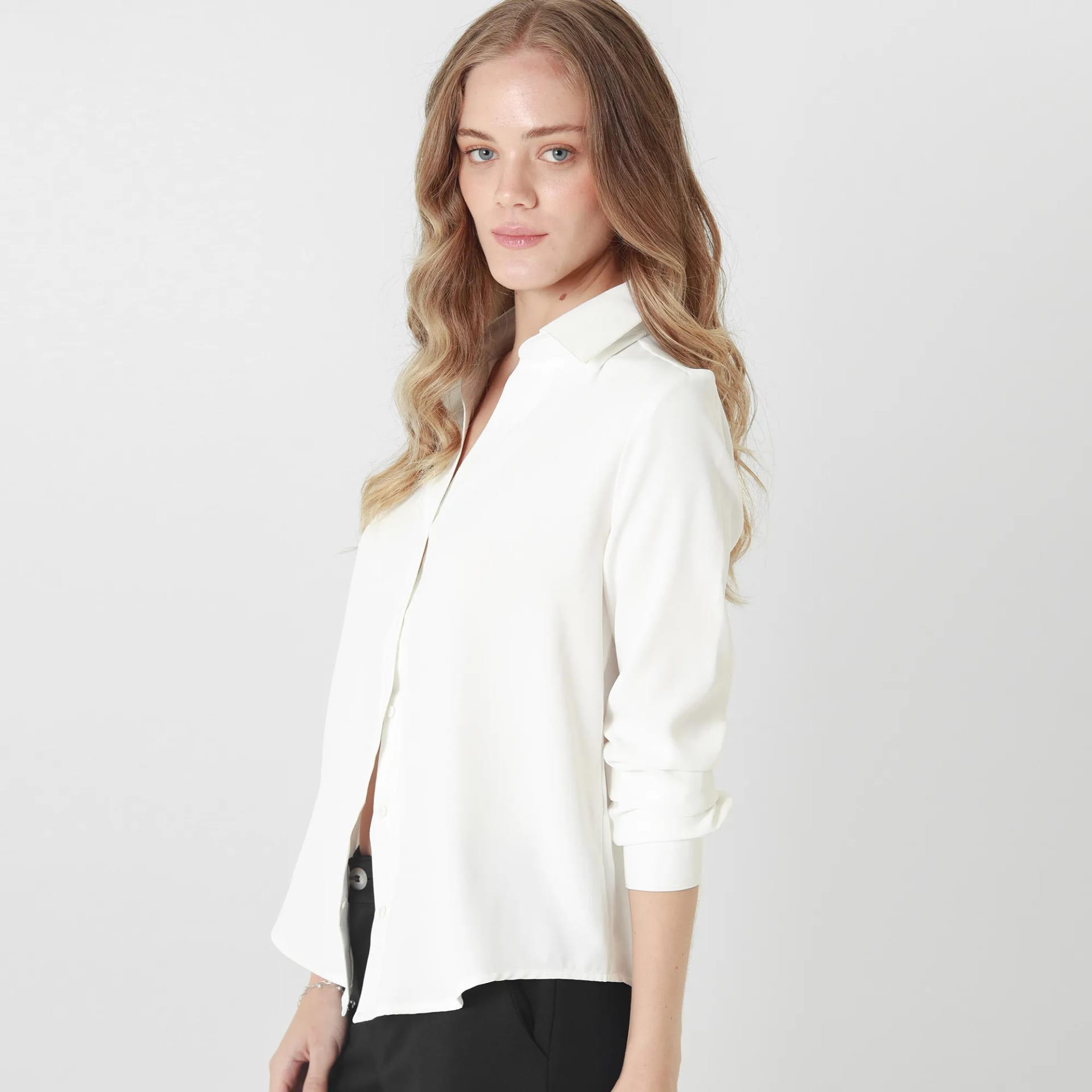 Camisa Cuello Camisero Manga Larga - imagen 10