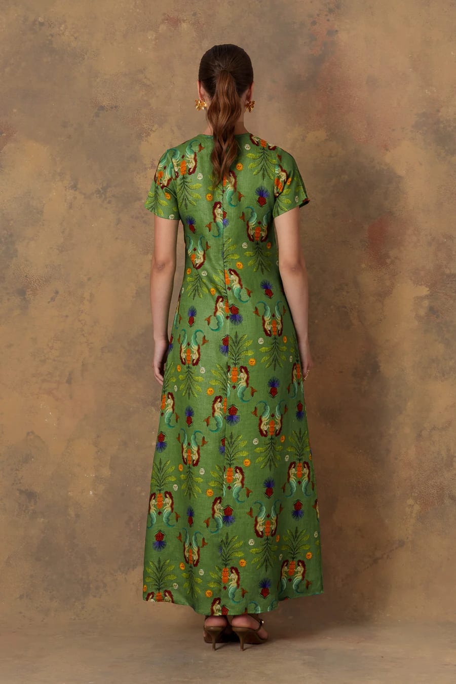 Wome's dress linen marea green - imagen 4