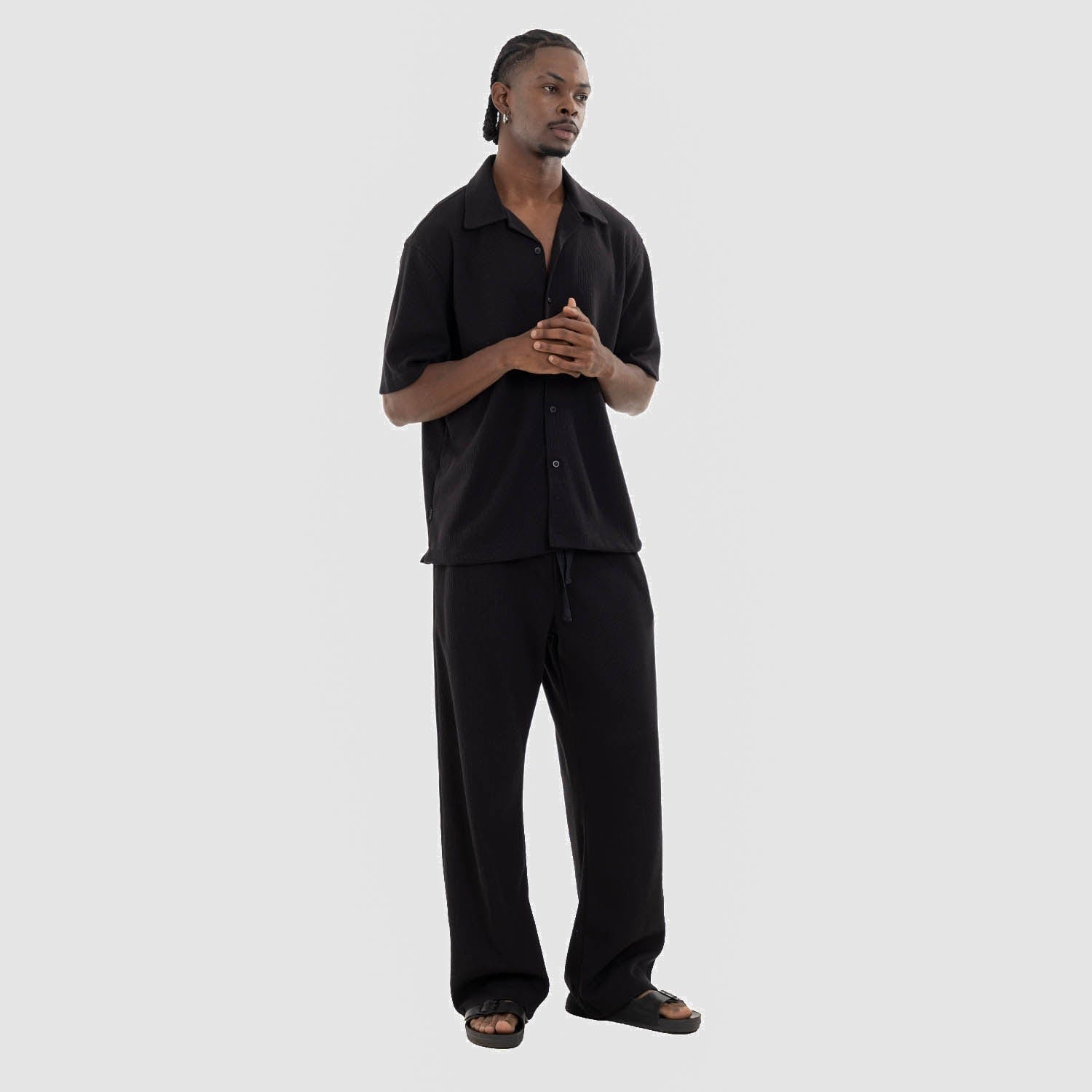 Relaxed Short Sleeve Shirt Black - imagen 4