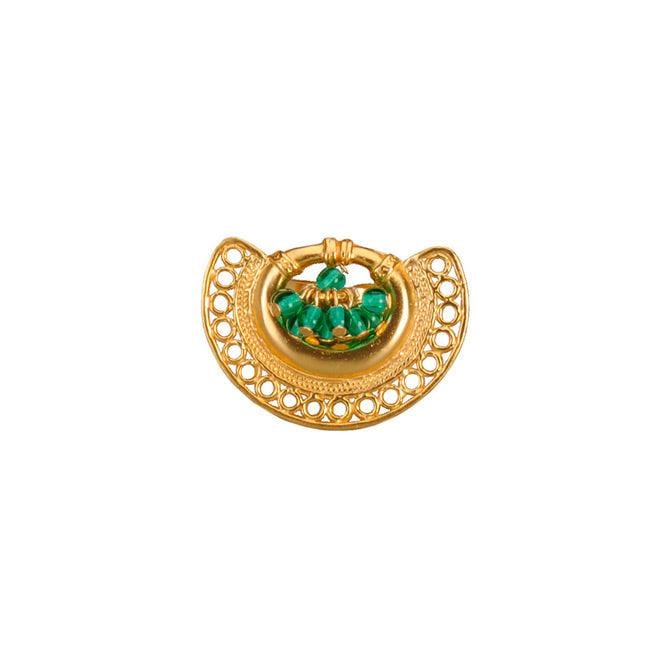 Anillo nariguera filigrana verde - imagen 1