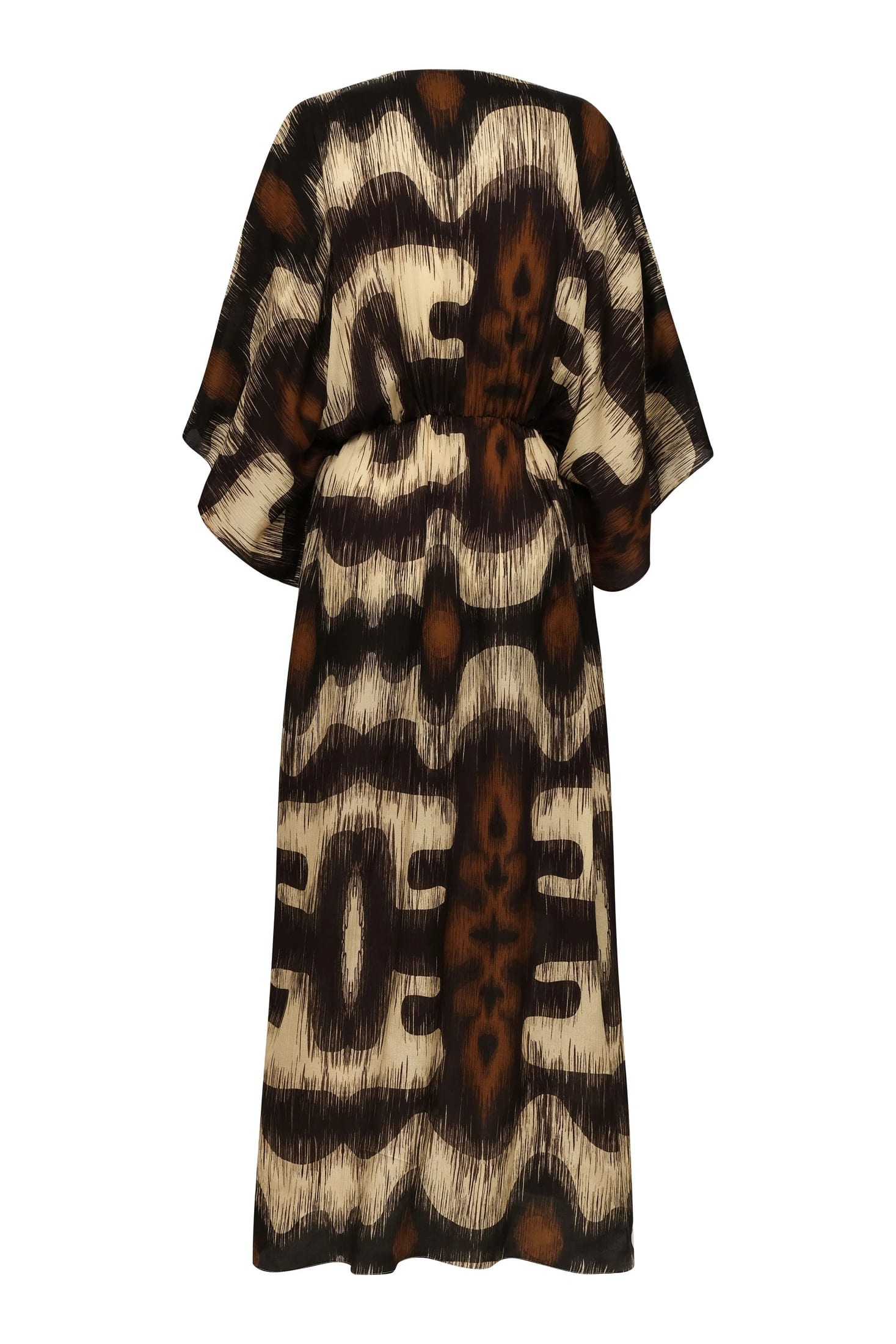 San Cipriano Martellato Silk Tunic / Brown Ikat - imagen 4