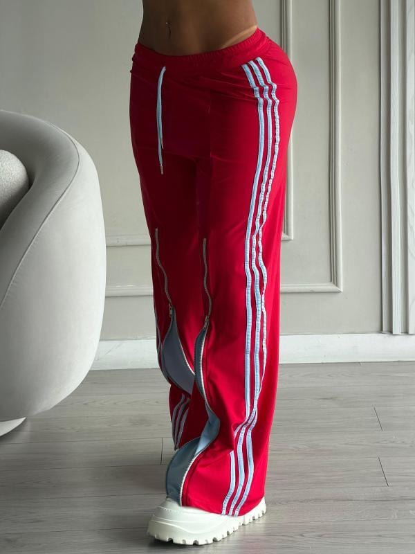 PANTALON ROJO RAYAS CON AZUL - imagen 1