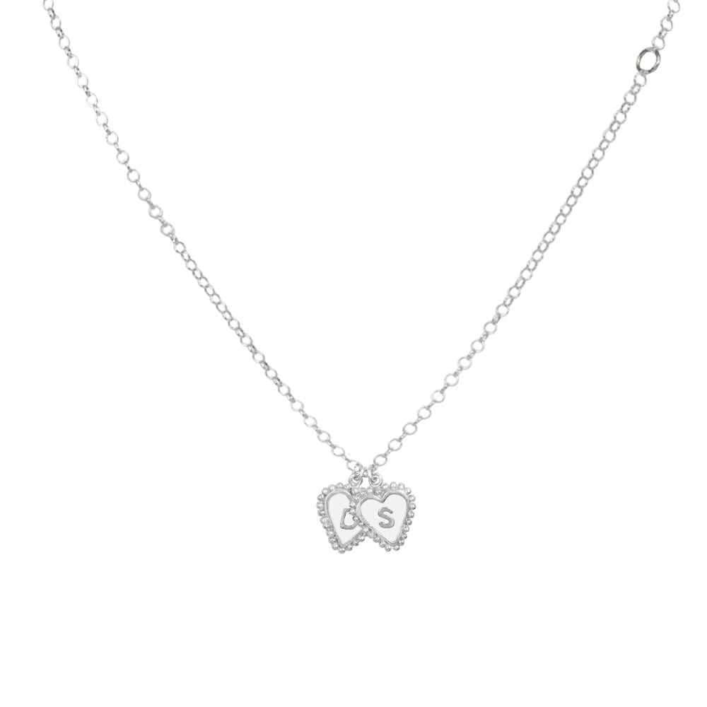 PreOrder Cadena 2 Letras Heart Plata - imagen 3