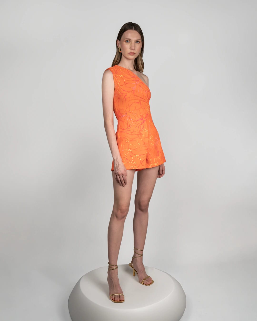 ORANGE FLORAL ADELE SHORT - imagen 1
