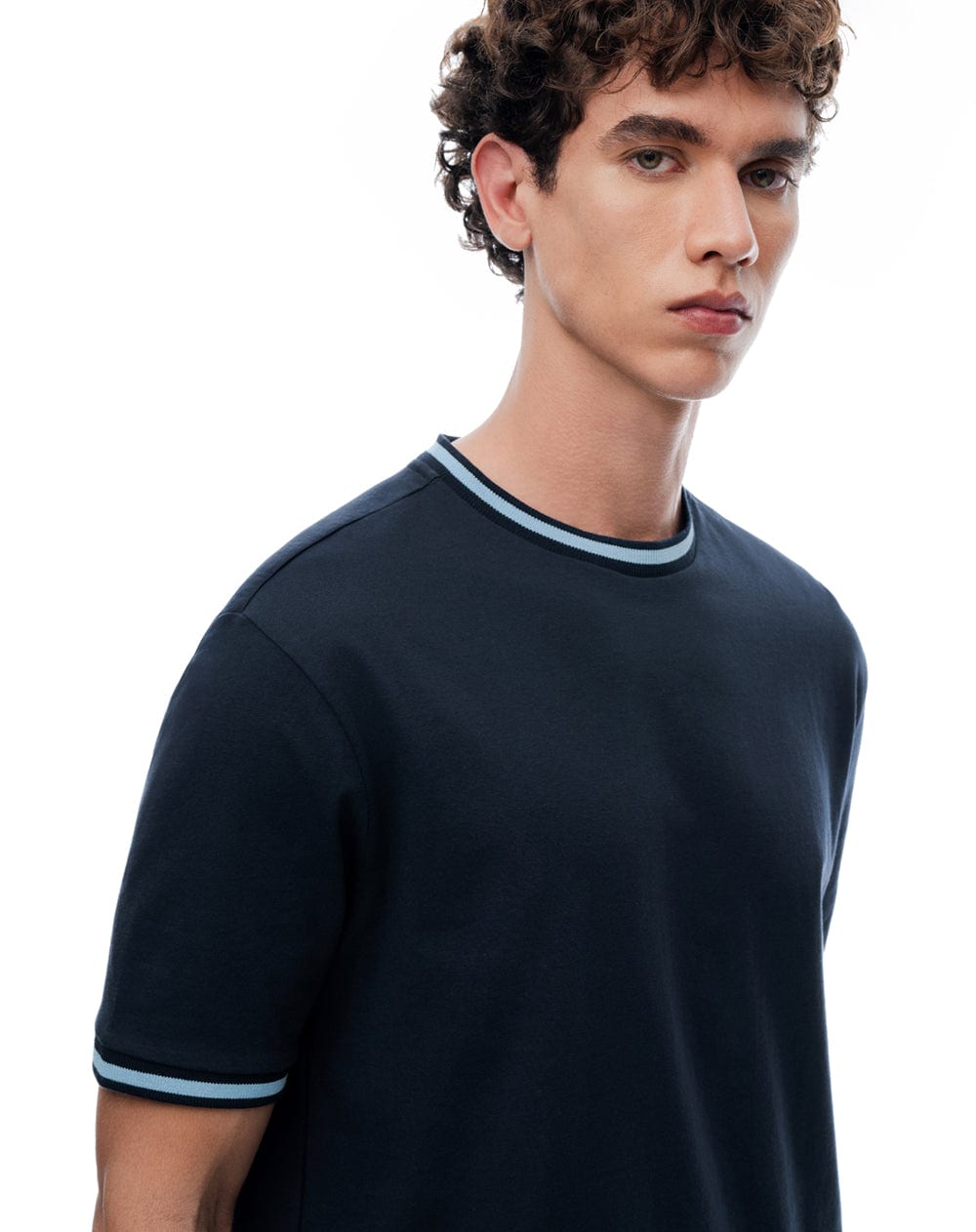 Camiseta regular manga corta azul hombre - imagen 3