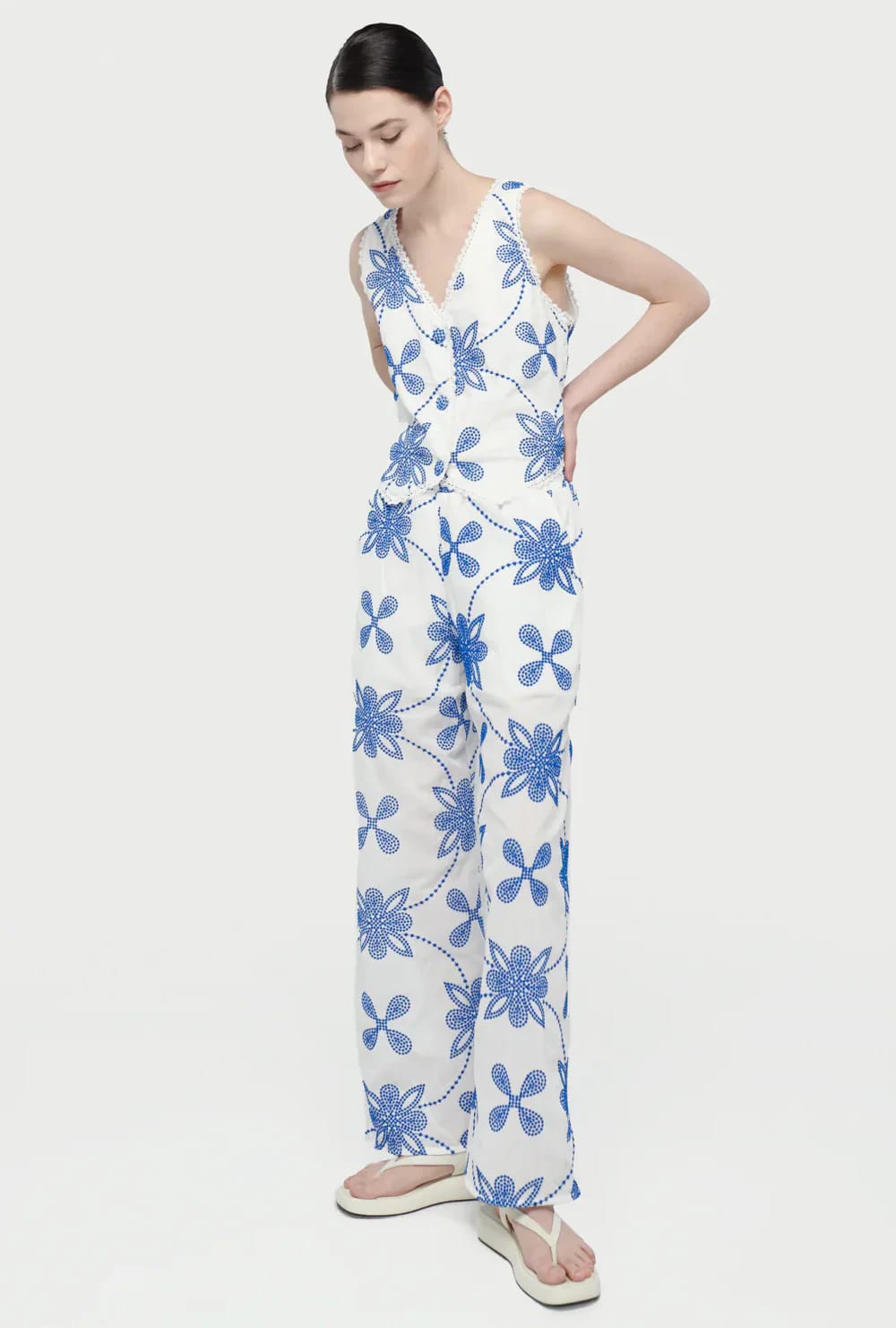 DAPHNE PANTS WHITE/BLUE - imagen 2