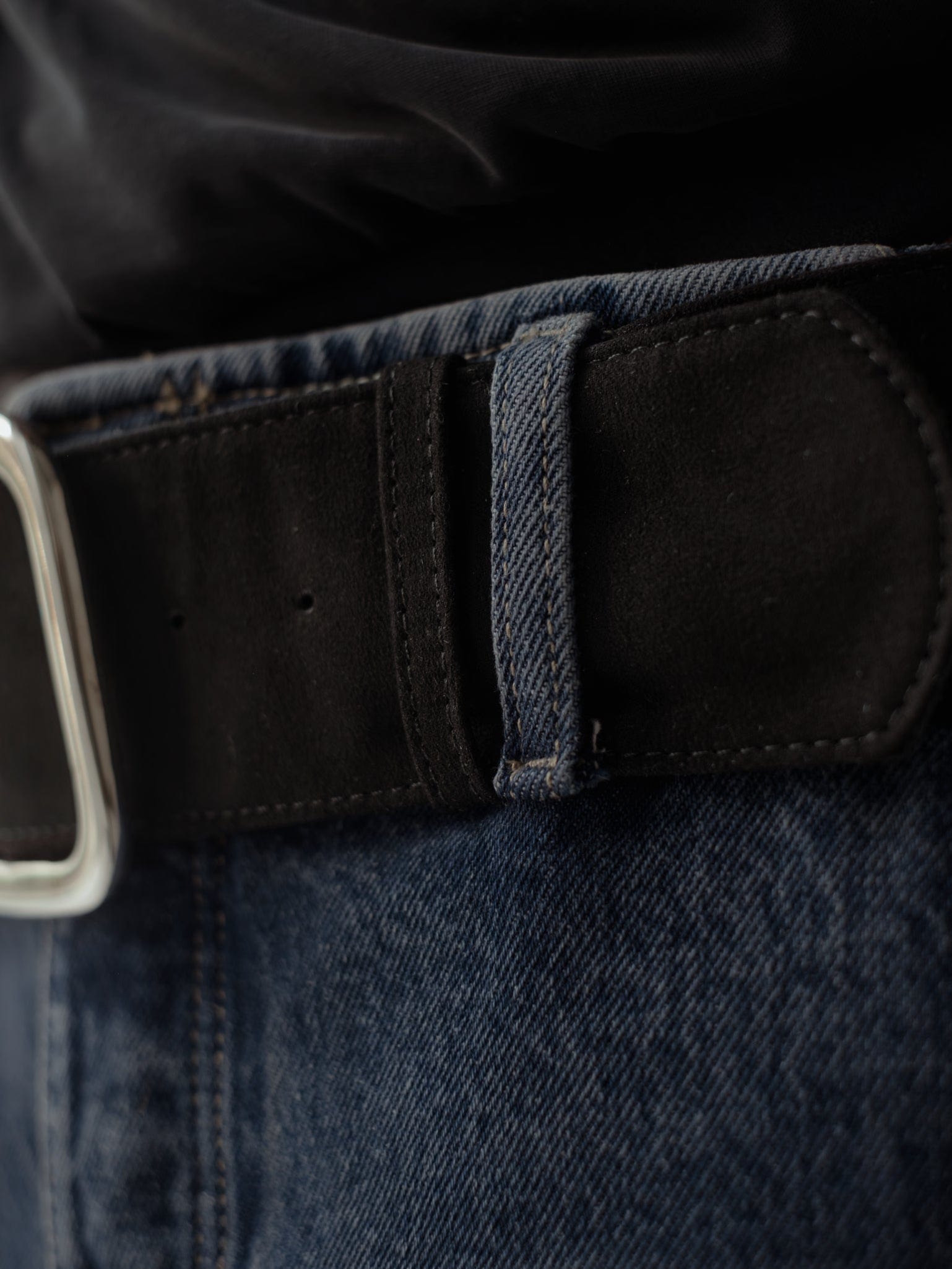 SUEDE BIG BELT - BLACK - imagen 10