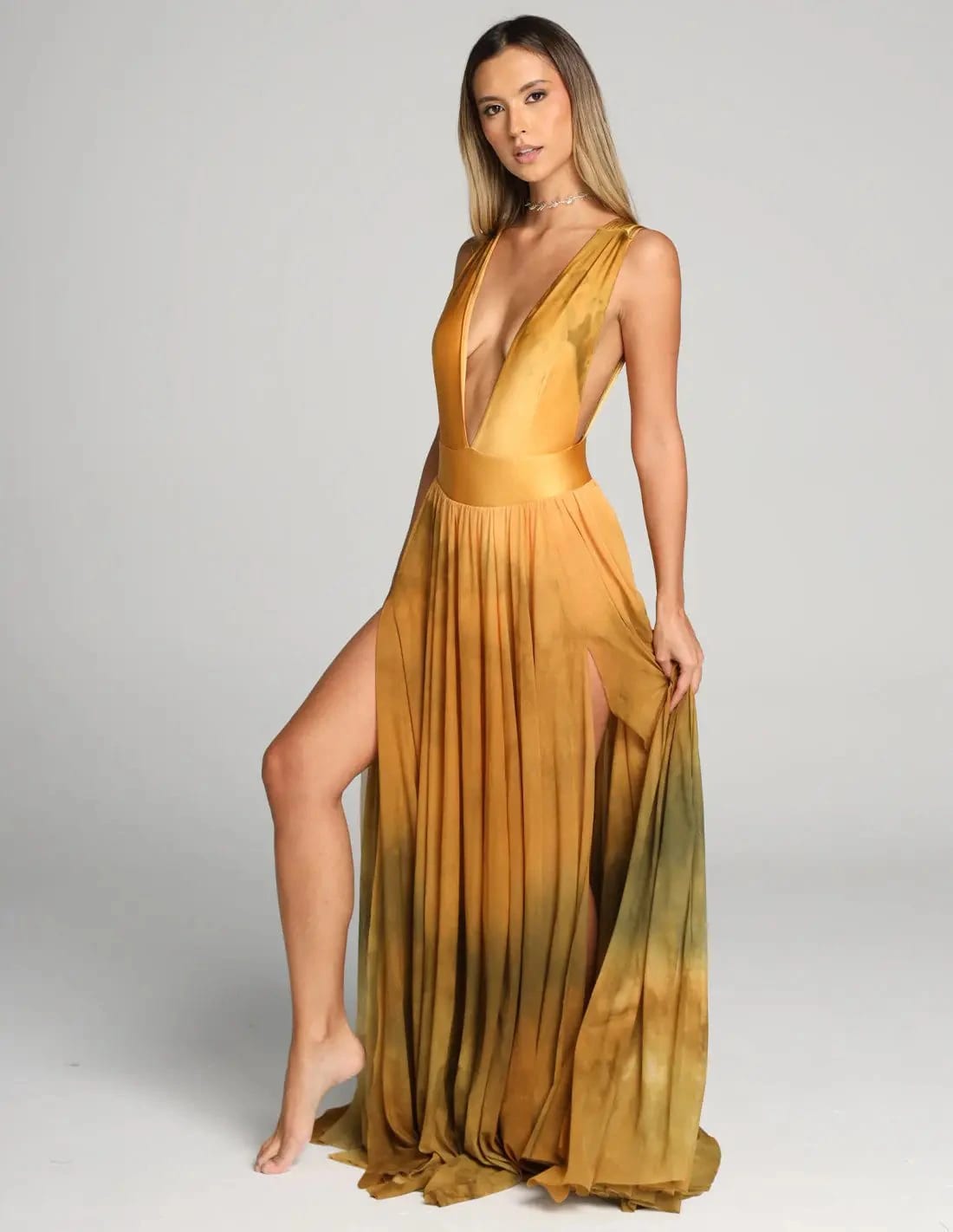 Vestido Equinoccio Gold Mustard - imagen 3