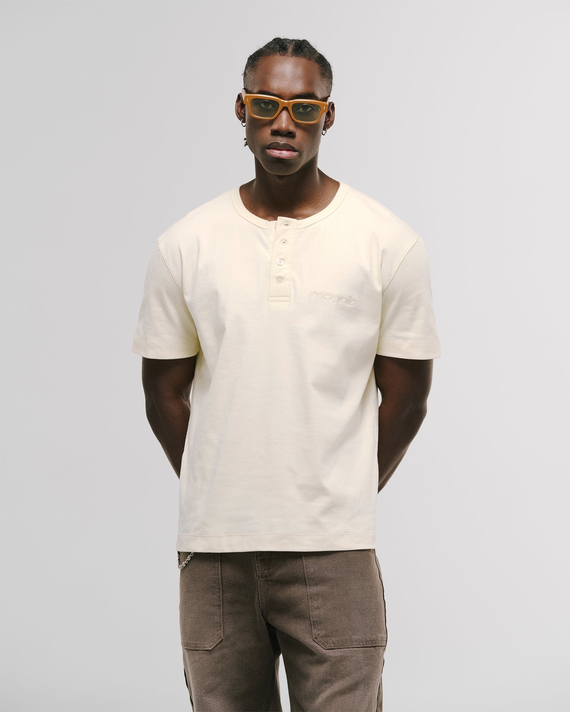 Camiseta Henley – Off White - imagen 2