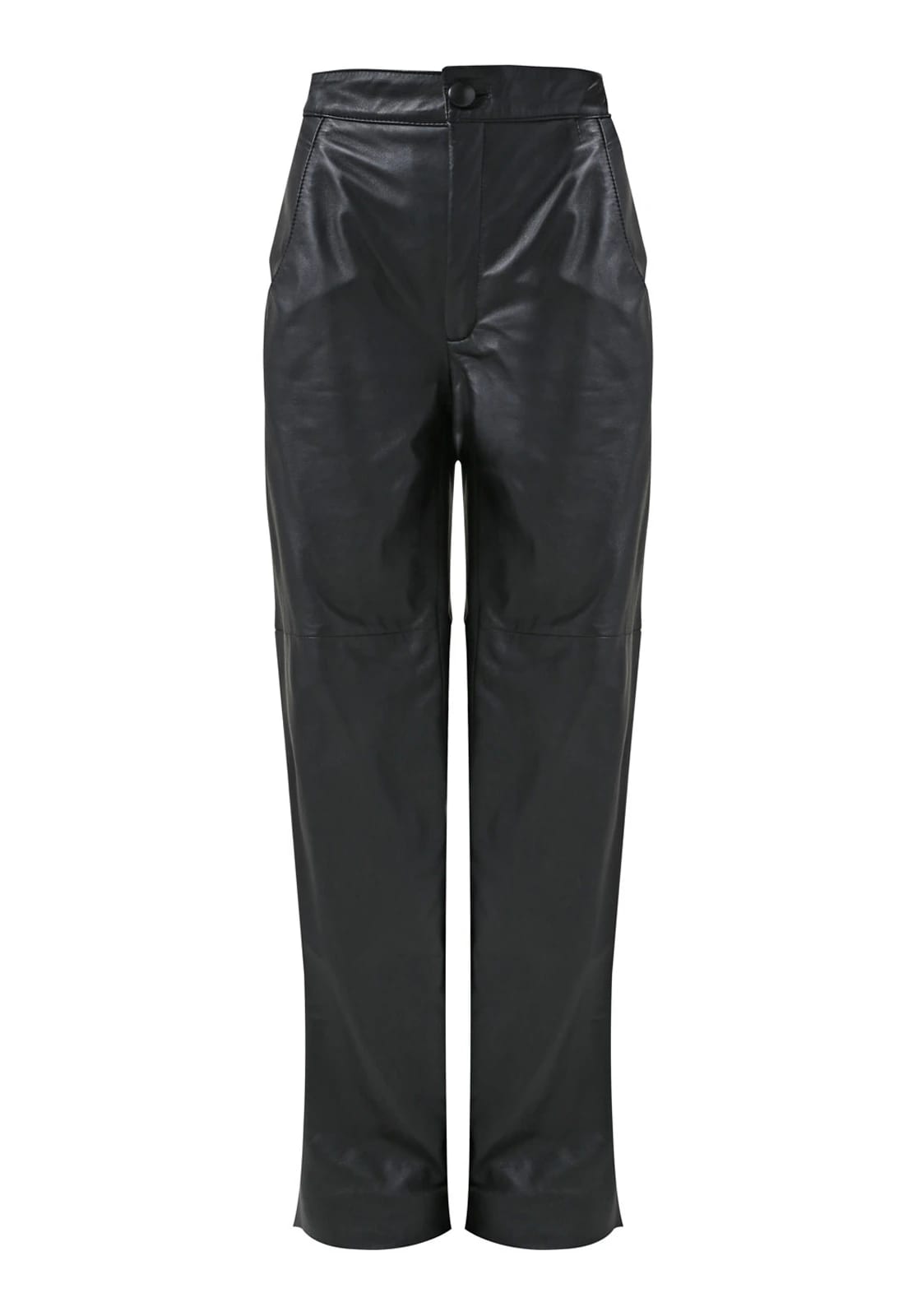 LEATHER BAGGY TROUSERS - imagen 1