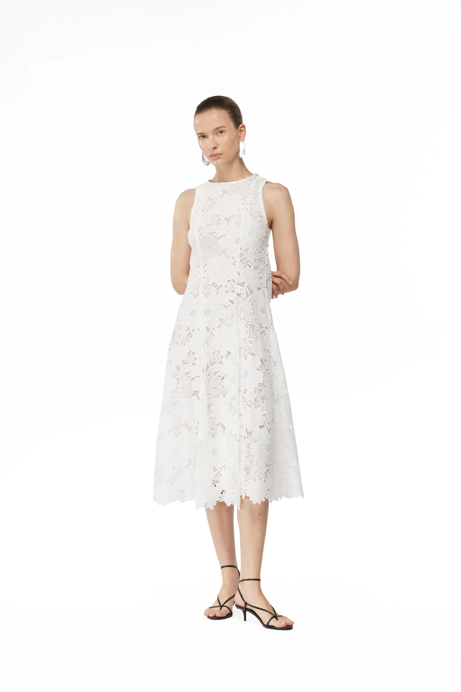 FARAH MIDI DRESS WHITE - imagen 1