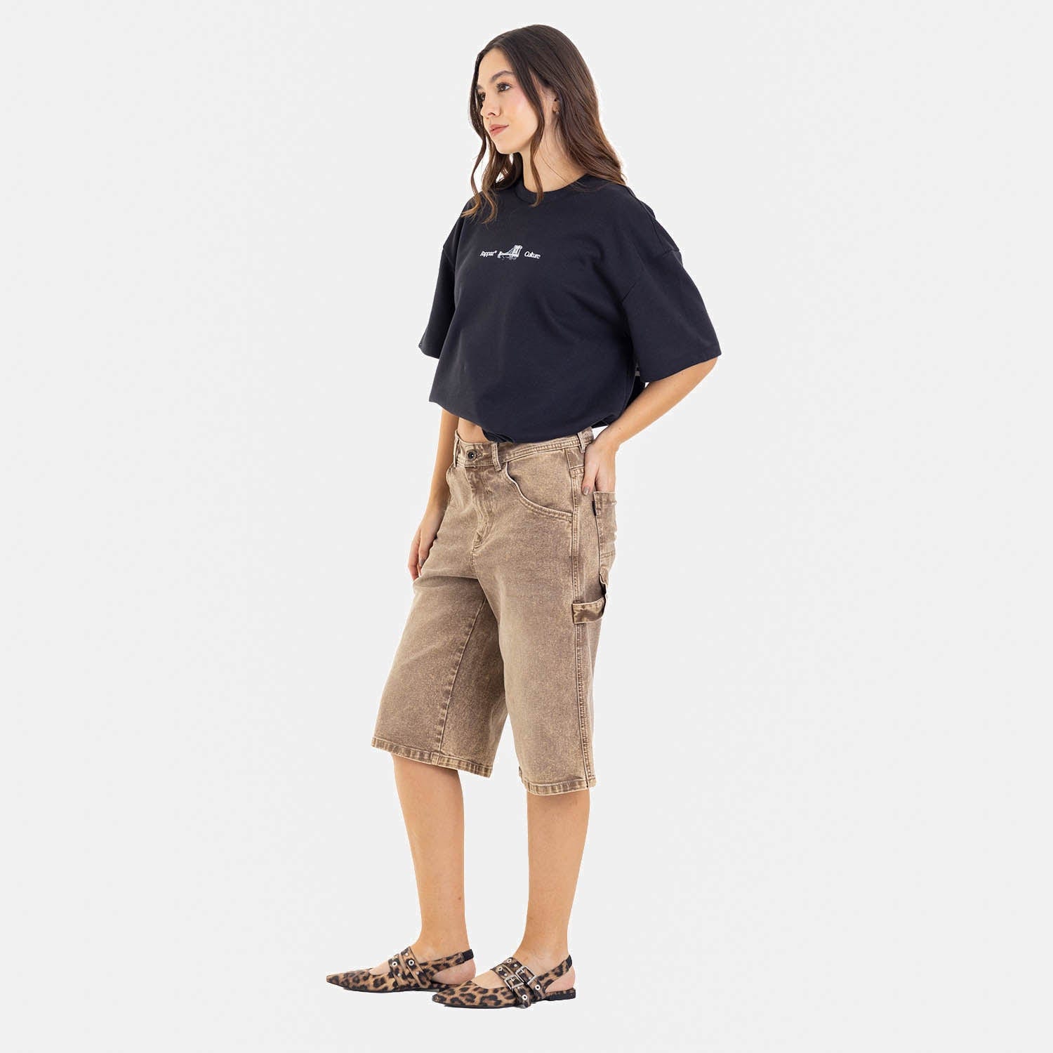 Boxy Fit Tee Brooklyn Bridge Negro - imagen 10