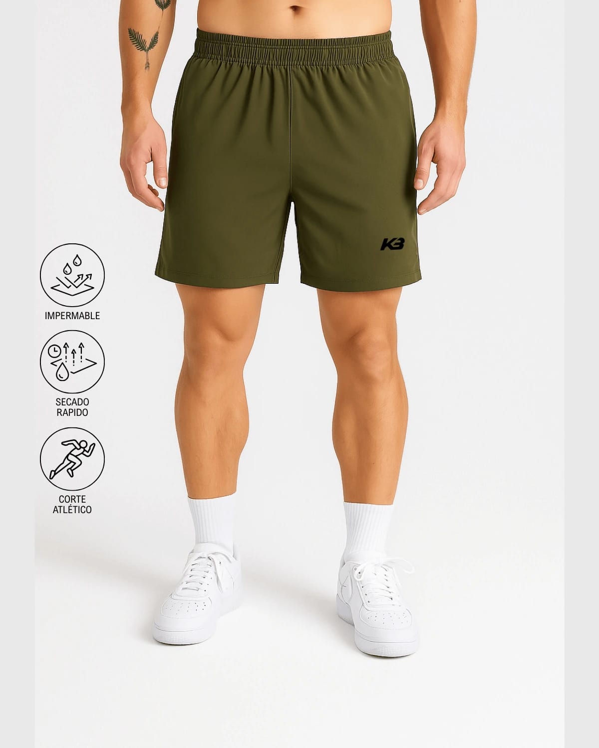 Pantaloneta Impermeable Fit Atletico┃KBMEN RF.401 - imagen 6