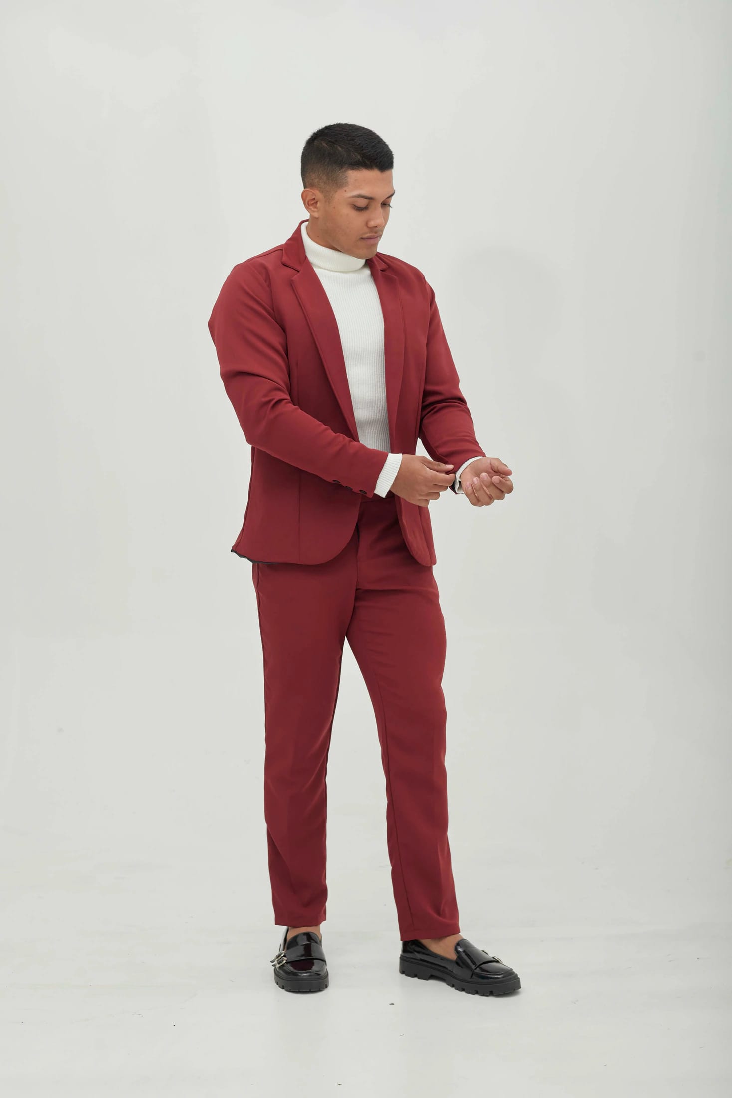 Pantalón Recto Vinotinto - imagen 7
