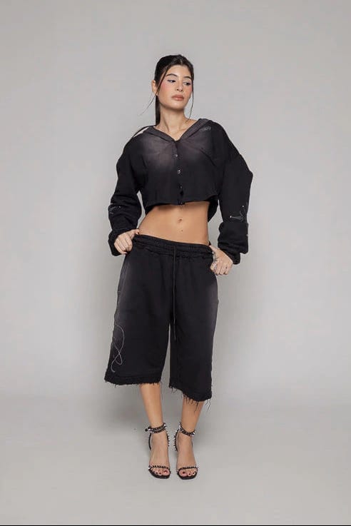 Bermuda/Jorts Remainder Dama Sogno-Negro - imagen 2