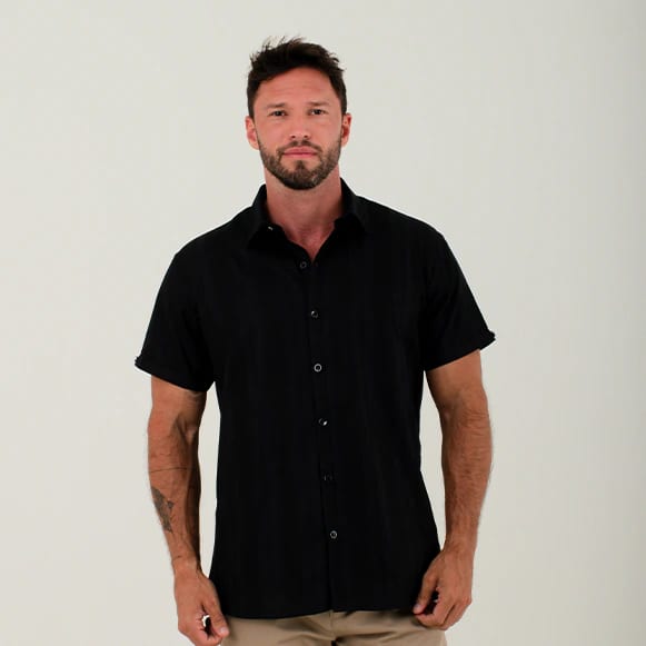 CAMISA MC 100% ALGODON TEXTURA HOMBRE - imagen 2