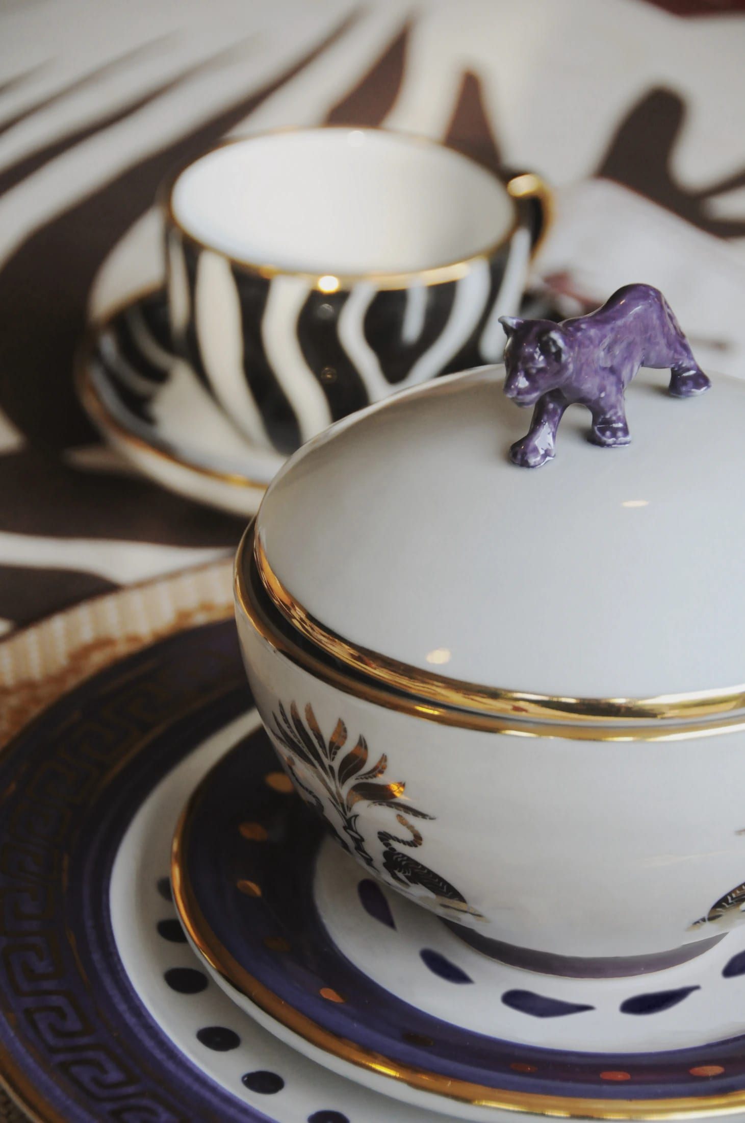 Tiger Bowl / Purple & Gold - imagen 3