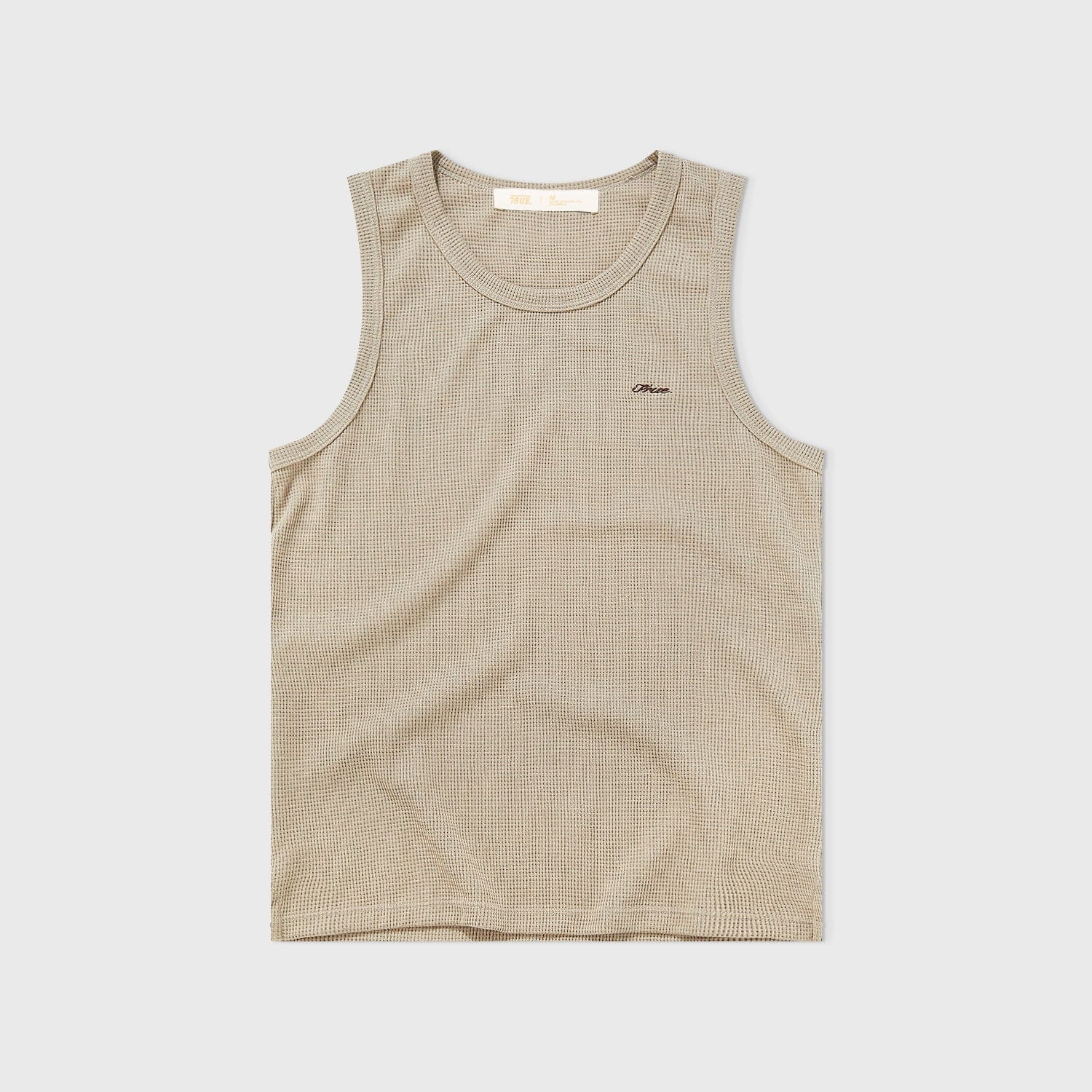 Textured Sleeveless T-Shirt - Sand - imagen 1