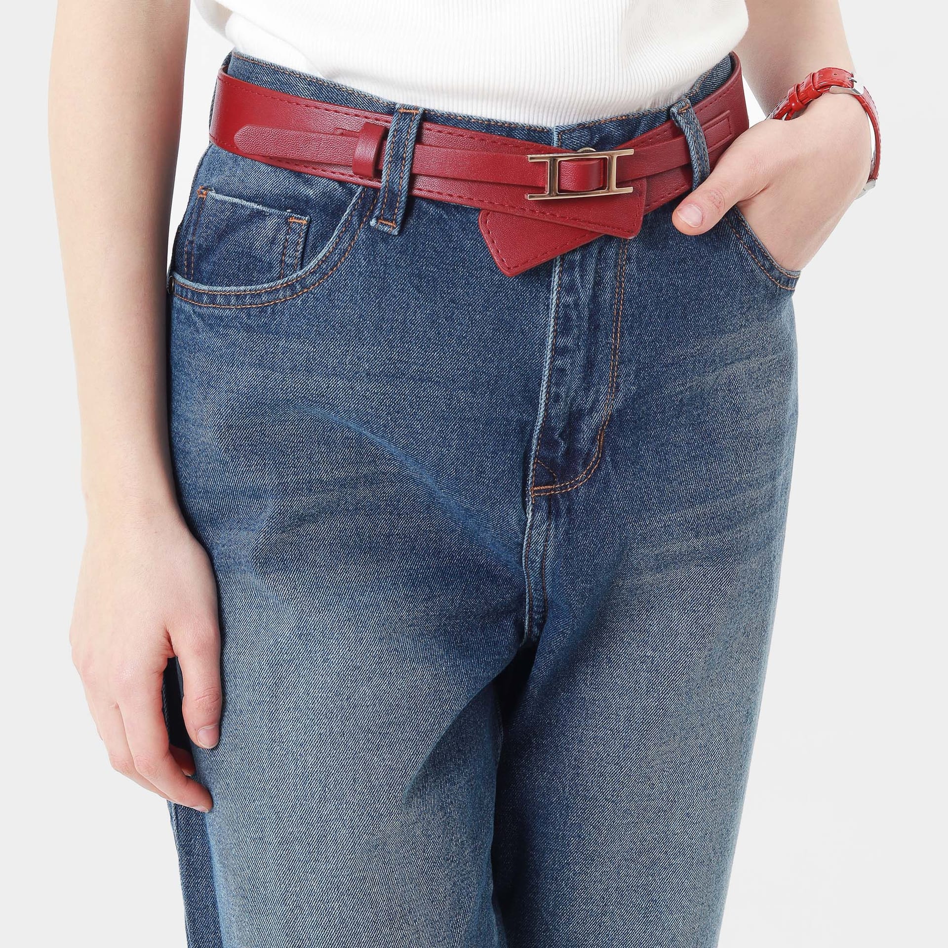 Jean Tiro Alto Bota Skinny Crop - imagen 2