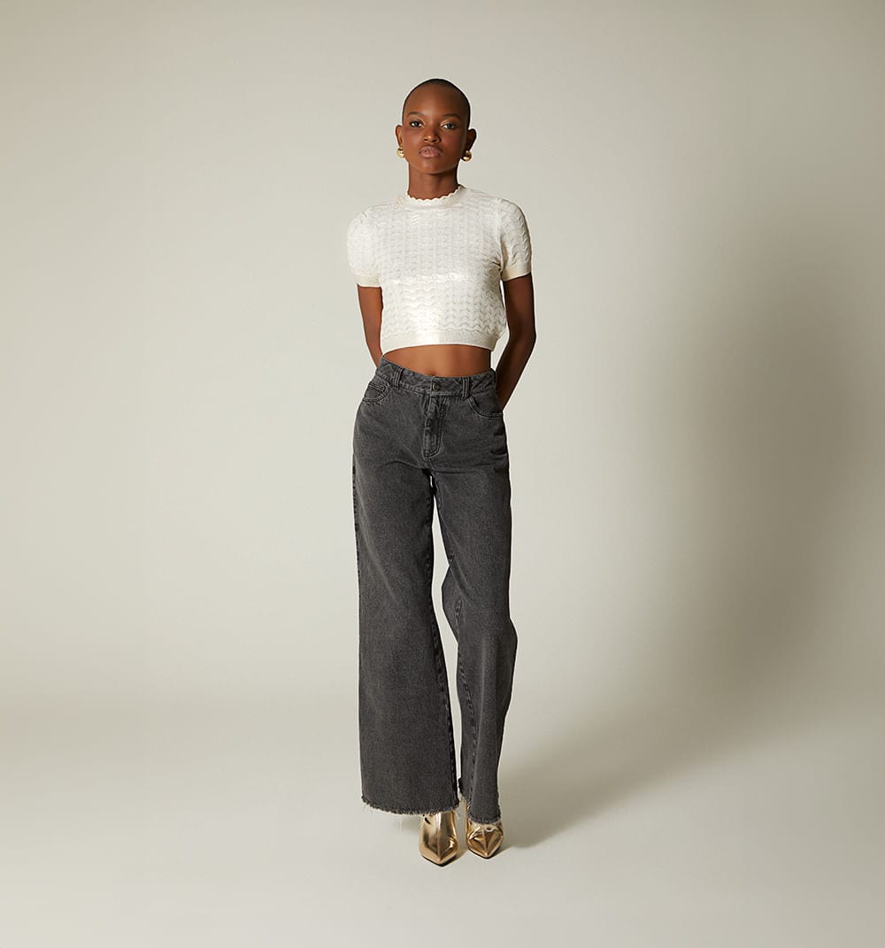 Blusa tejida efecto foil - imagen 6