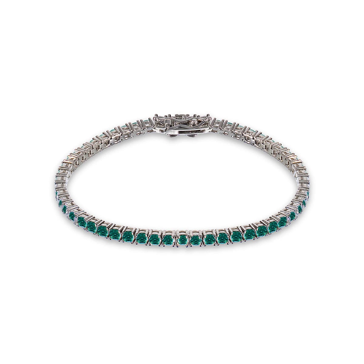 THE TRACE BRACELET | PULSERA EN PLATA LEY 925 Y ESMERALDAS - imagen 1