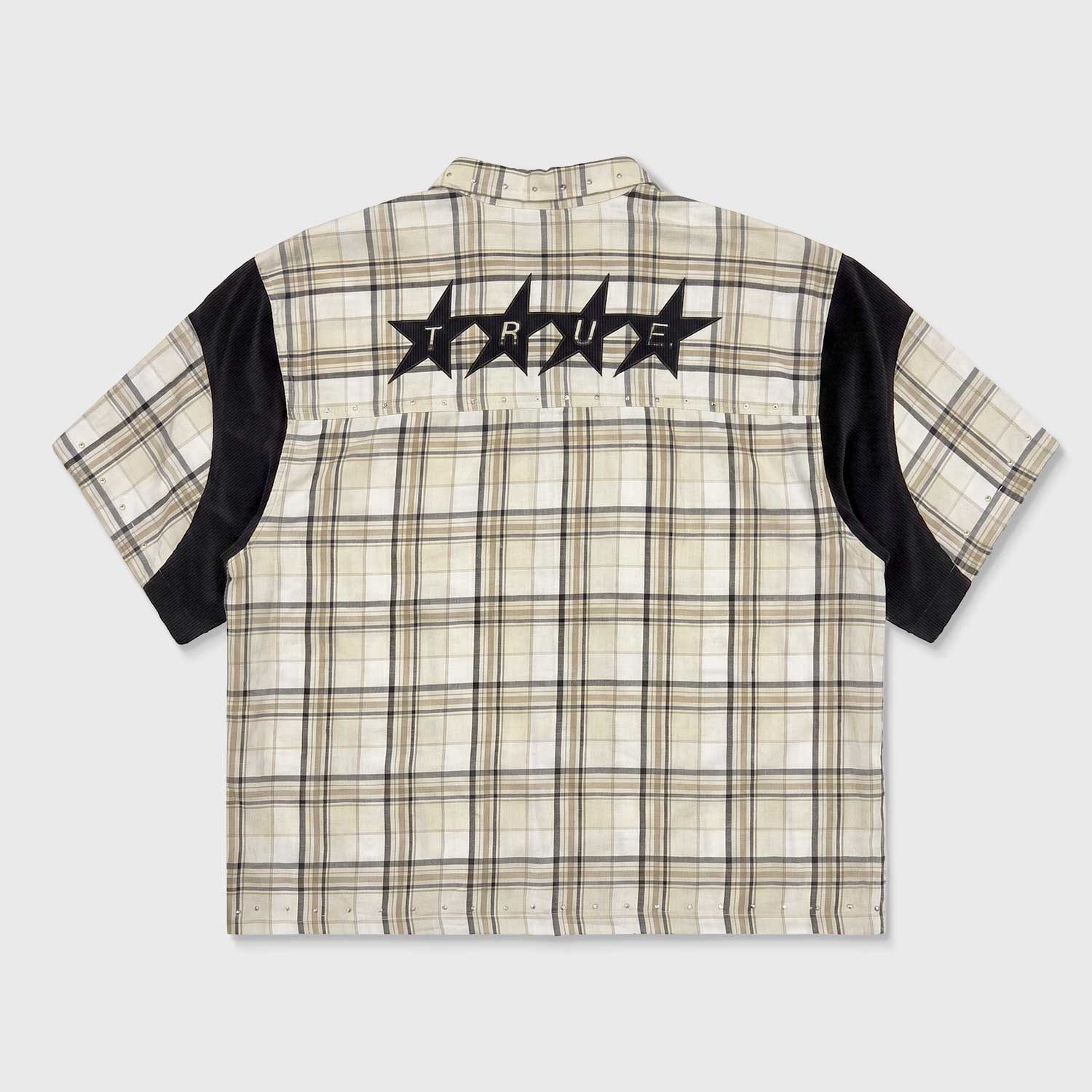 Plaid Button-Up Jersey - Cream - imagen 4