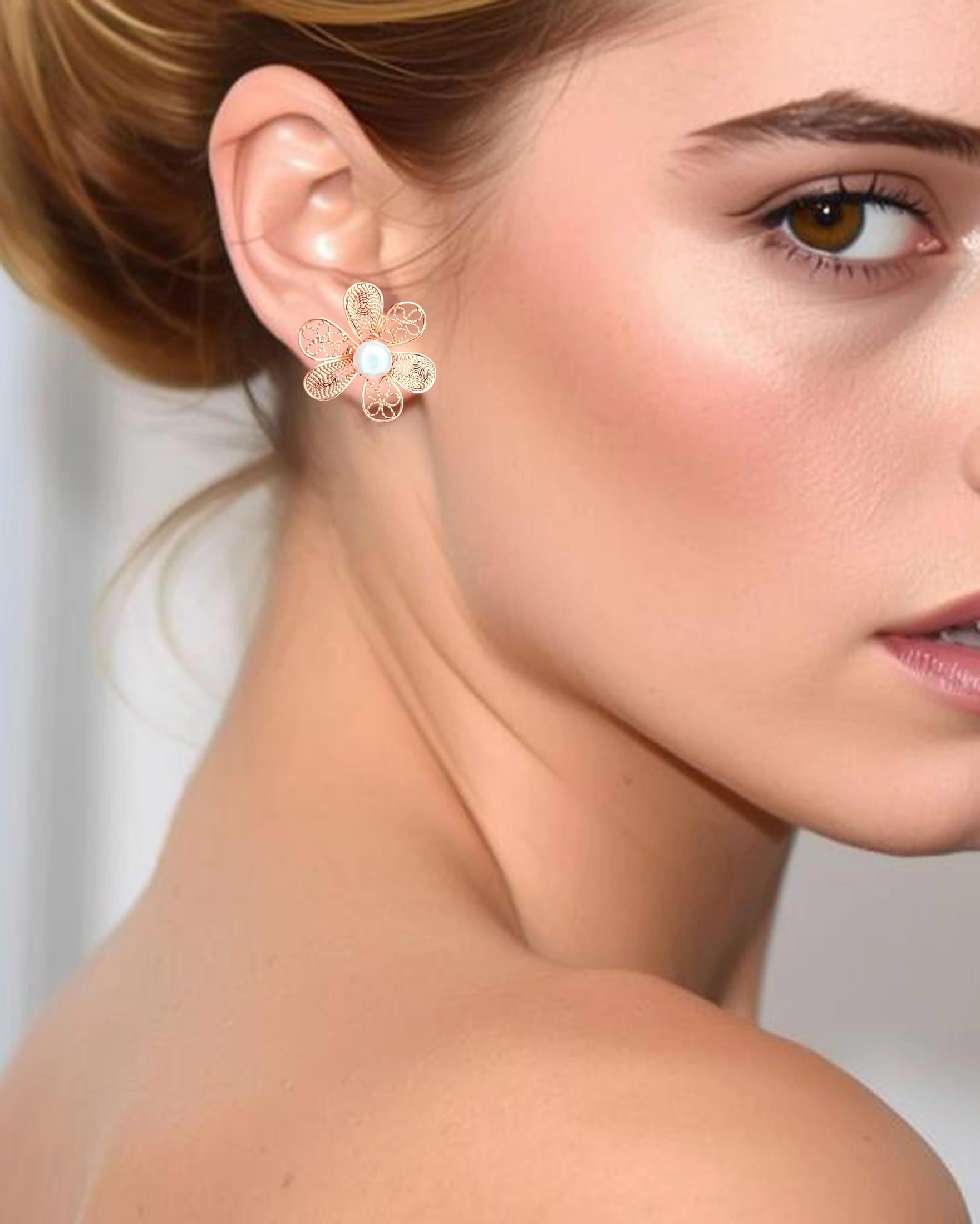 Aretes filigrana doble función; Elia - imagen 4