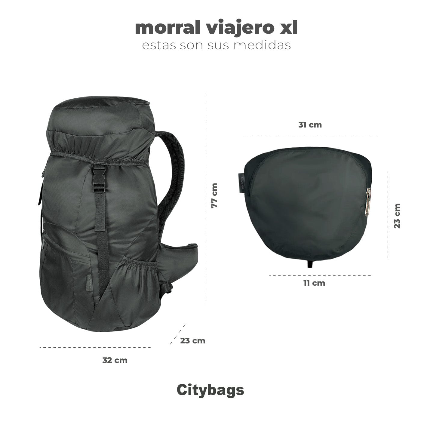 Morral Viajero XL Plegable Ultra Estampado Tropic - imagen 8
