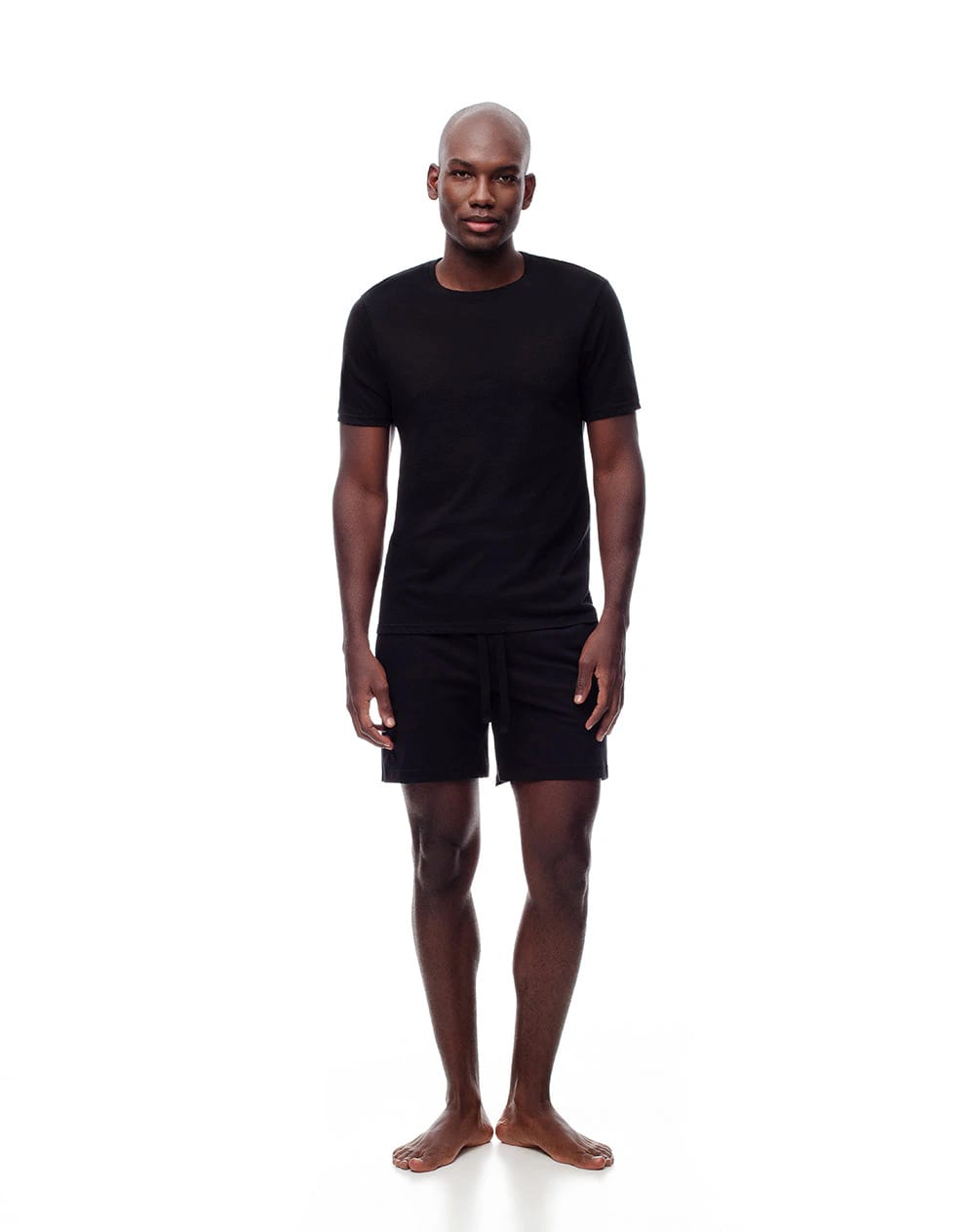 Camiseta relax algodón jersey negra hombre - imagen 5