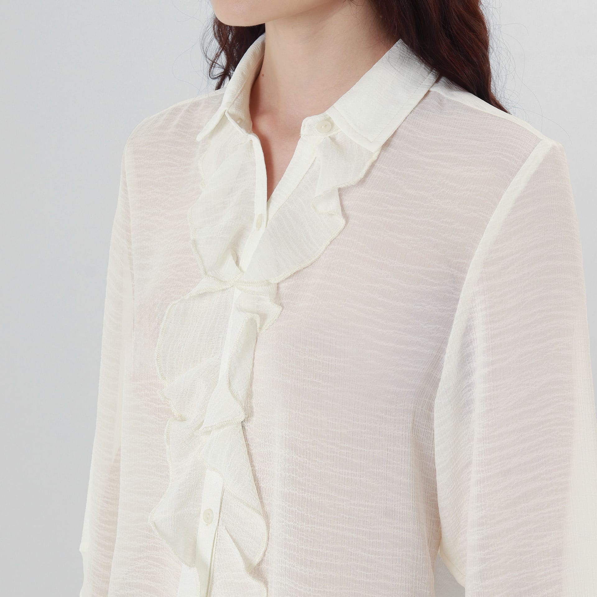 Blusa Cuello Camisero Manga 3/Cuartos - imagen 2