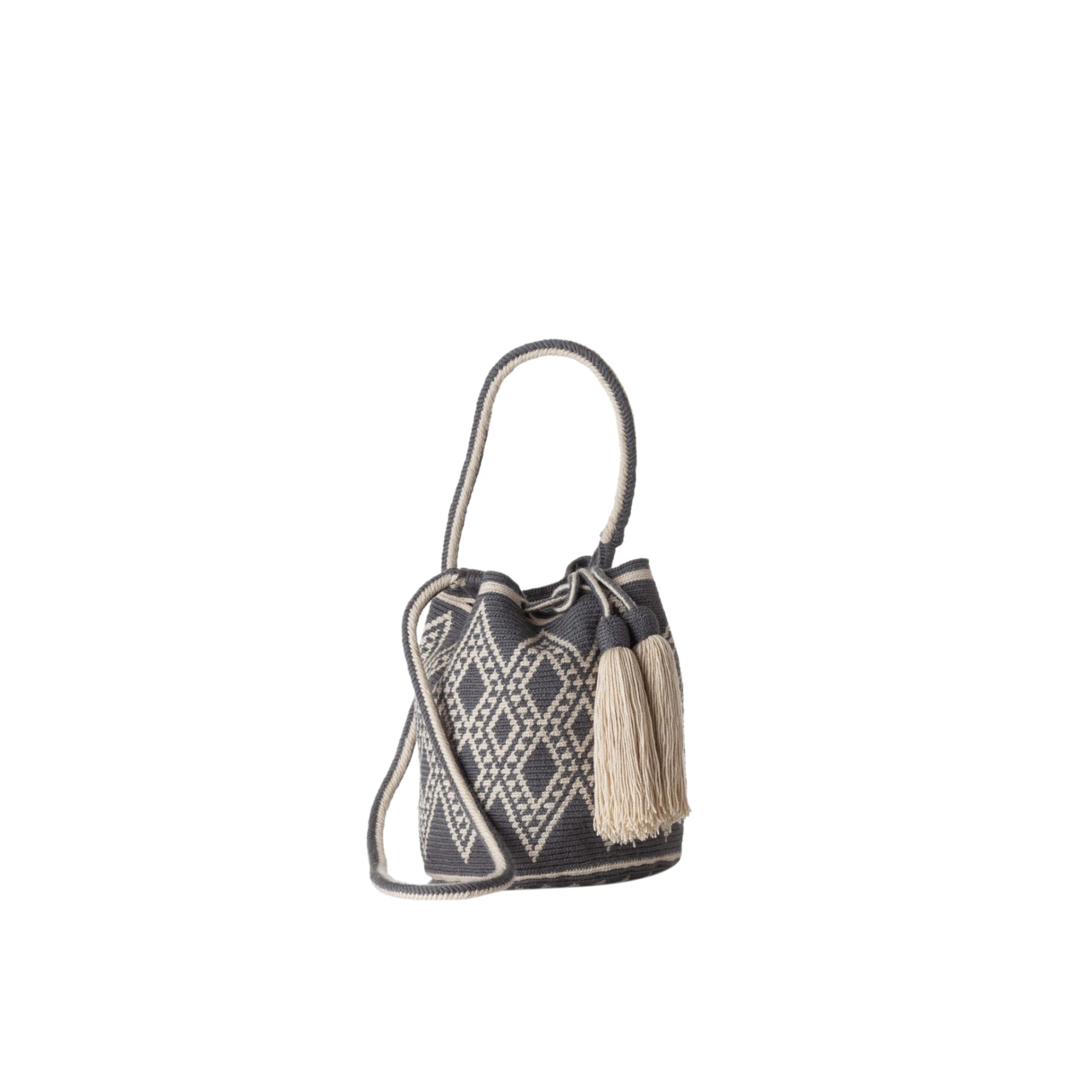 Mini Bolso Wayuu Gris/Beige - imagen 1