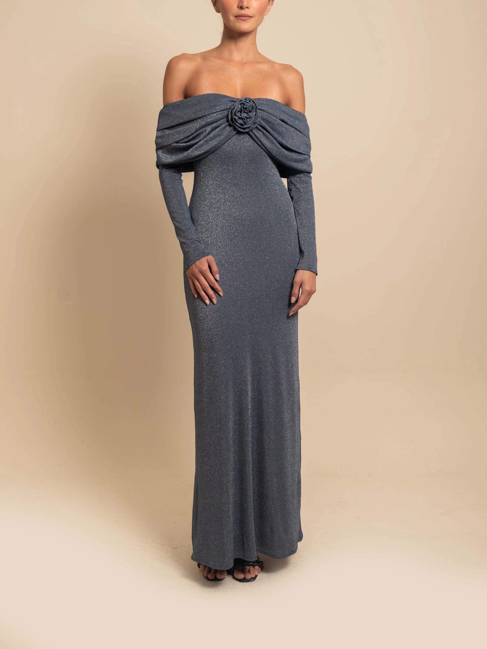 DAISY GOWN SILVER BLUE - imagen 1
