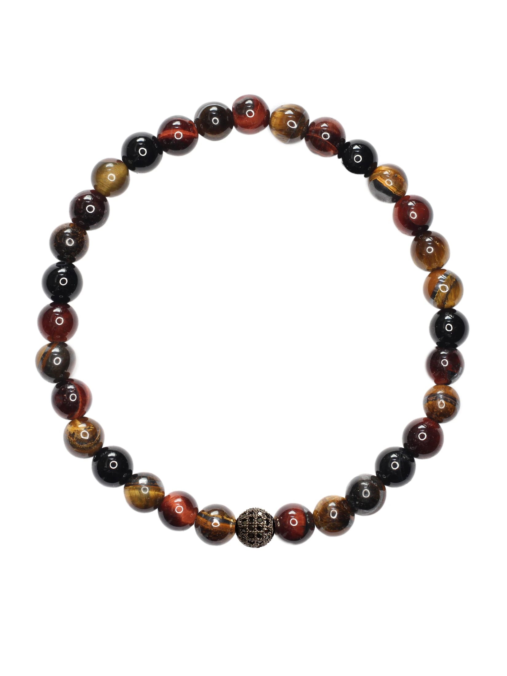 Brazalete Ojo de Tigre & Onyx 6mm - imagen 6