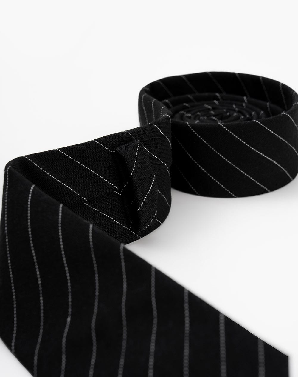 Corbata clásica negra rayas unisex mujer - imagen 2