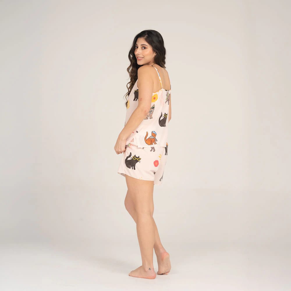 Conjunto de Pijama Short Gatuna. - imagen 2