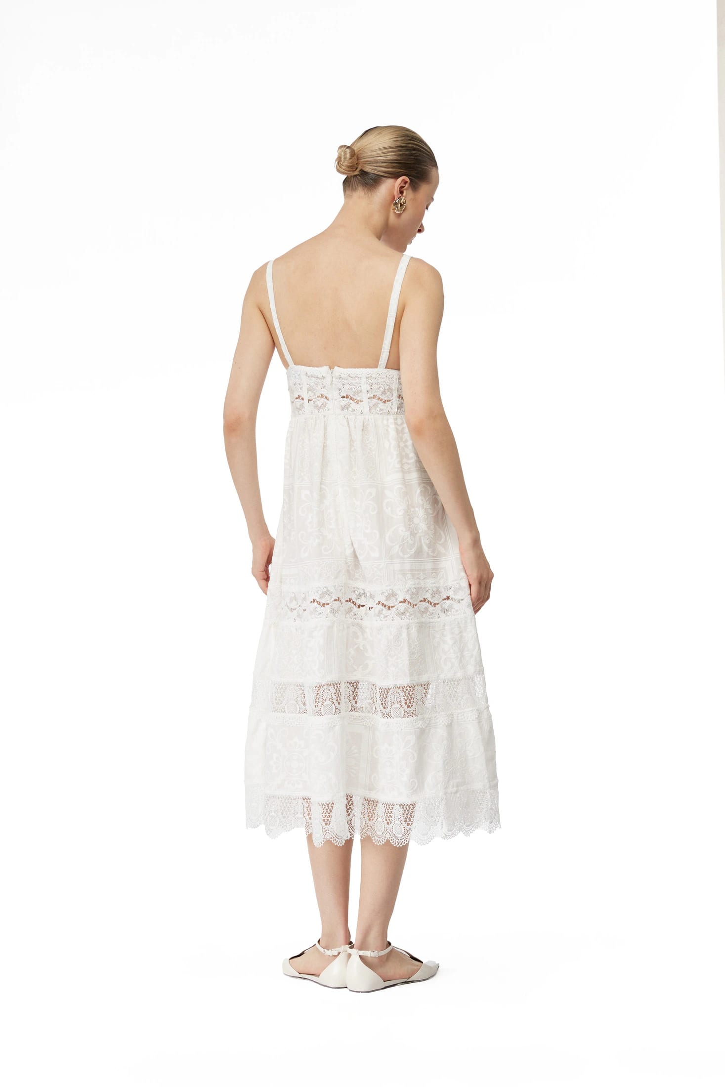 AMARELLE MIDI DRESS WHITE - imagen 4