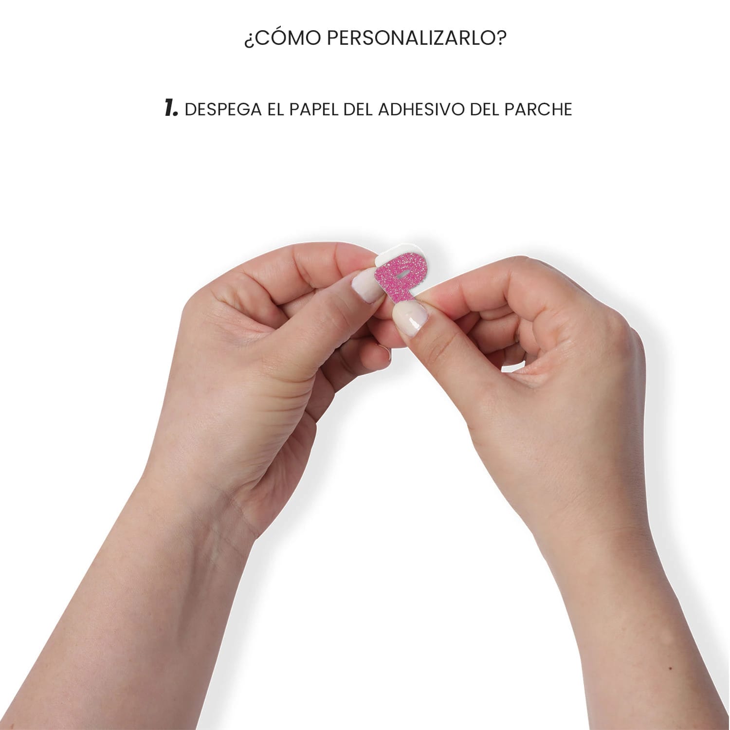 Parche Autoadhesivo Glitter color Rosado - imagen 2