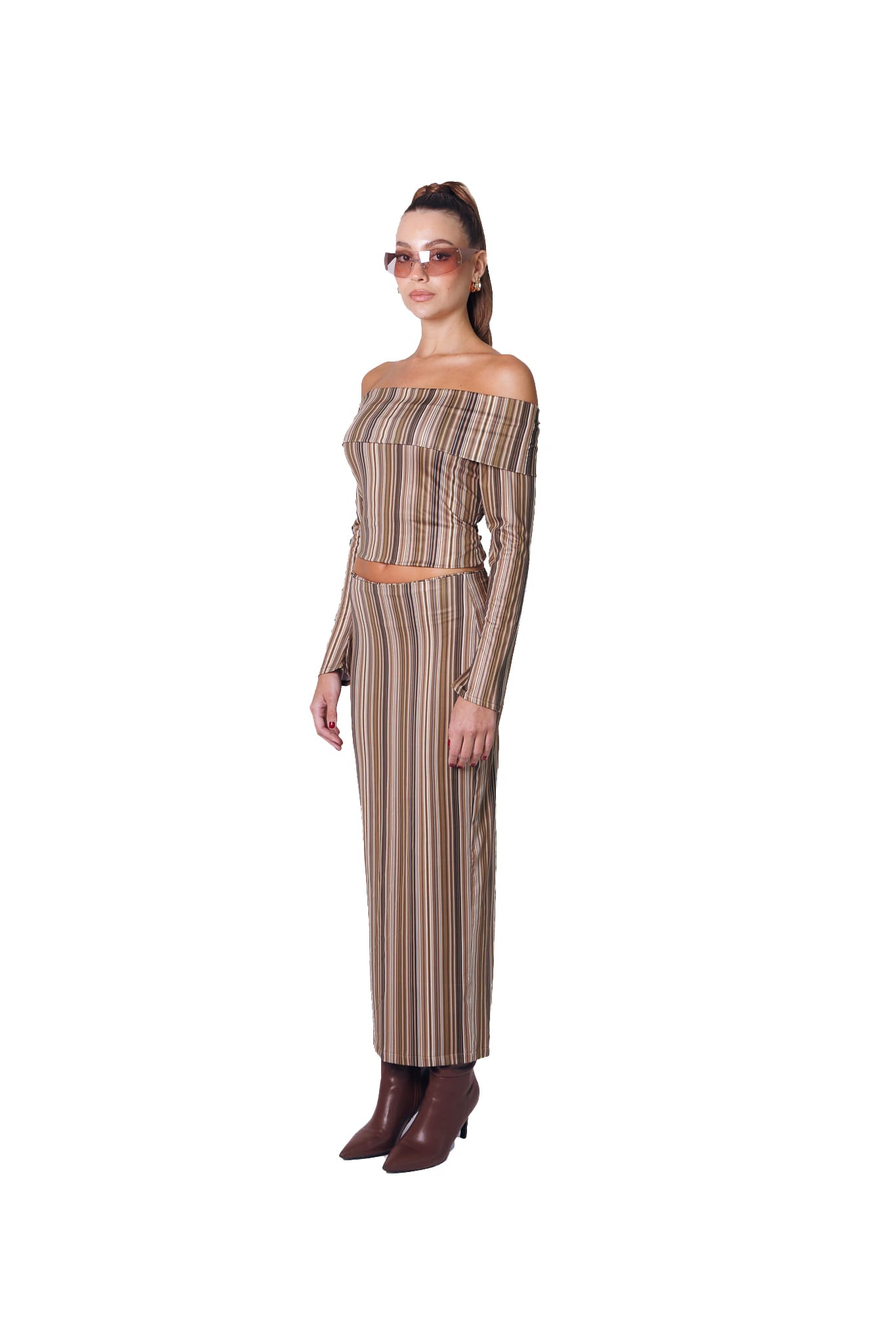 Off Shoulder Top In Desert Burn - imagen 3