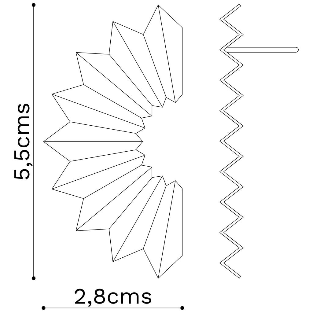 ARETES ABANICOS MEDIA LUNA GRANDES DORADOS - imagen 3