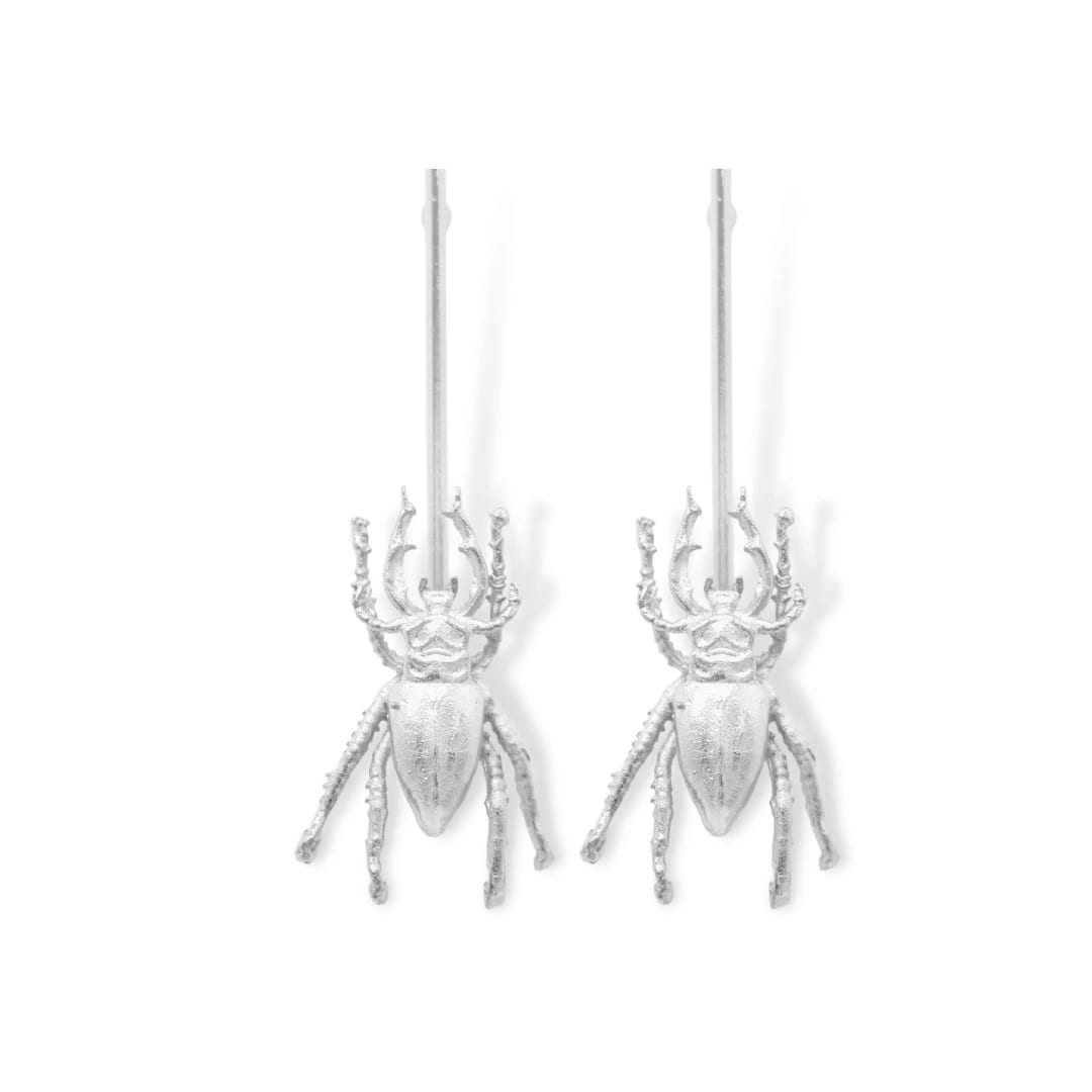 Aretes largos con escarabajo grande - imagen 3
