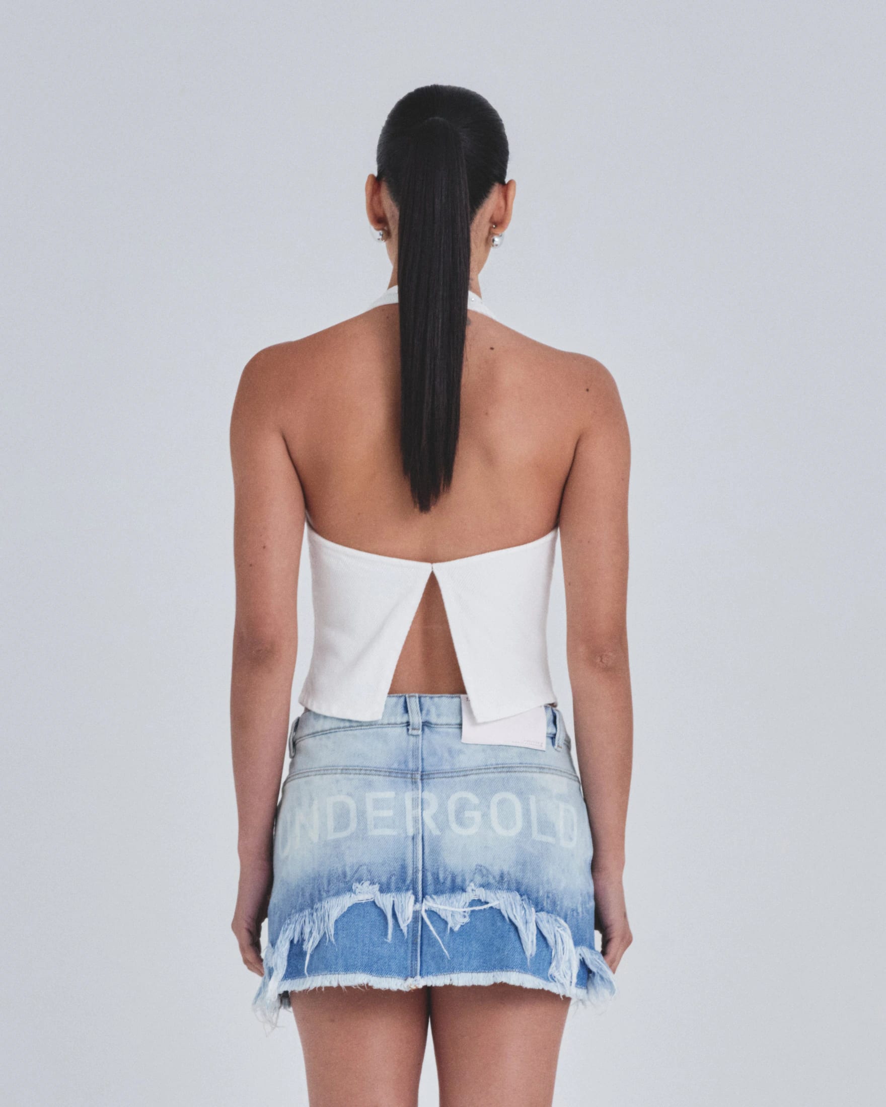 W Basics Rhinestone Top Vest White - imagen 7